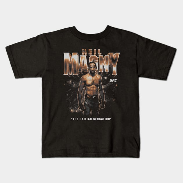 Neil Magny Retro Bitmap Kids T-Shirt by artbygonzalez